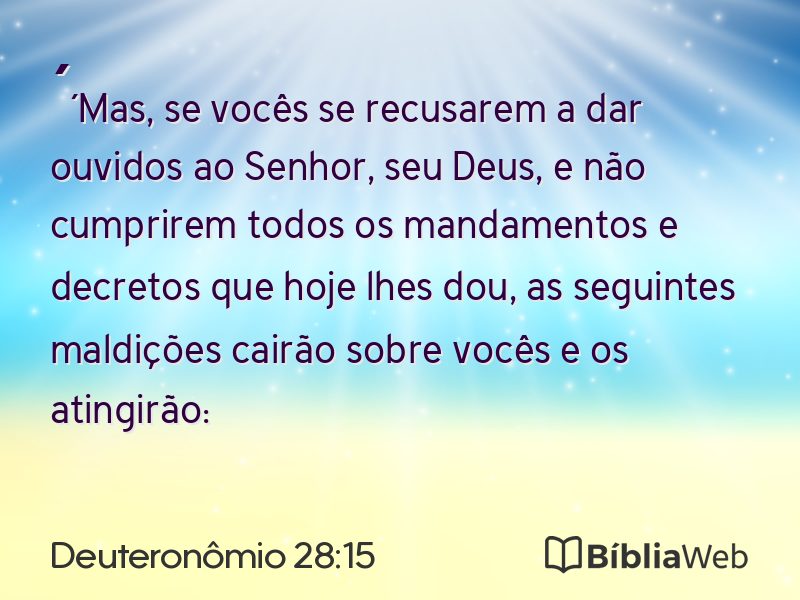 Deuteronômio 28:15 em imagem para compartilhar