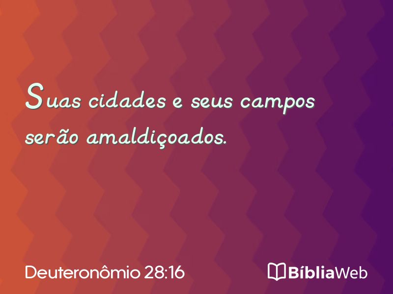 Deuteronômio 28:16 em imagem para compartilhar