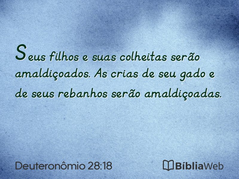 Deuteronômio 28:18 em imagem para compartilhar