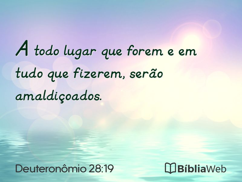 Deuteronômio 28:19 em imagem para compartilhar