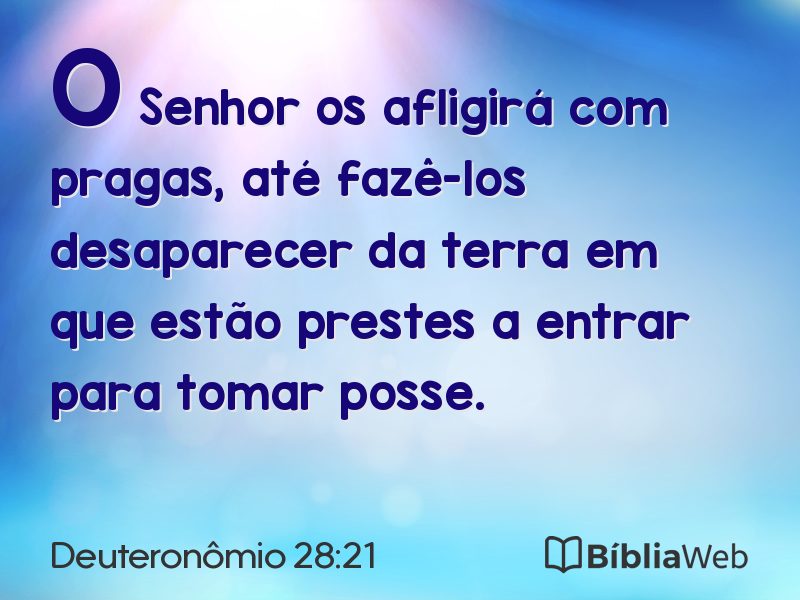 Deuteronômio 28:21 em imagem para compartilhar