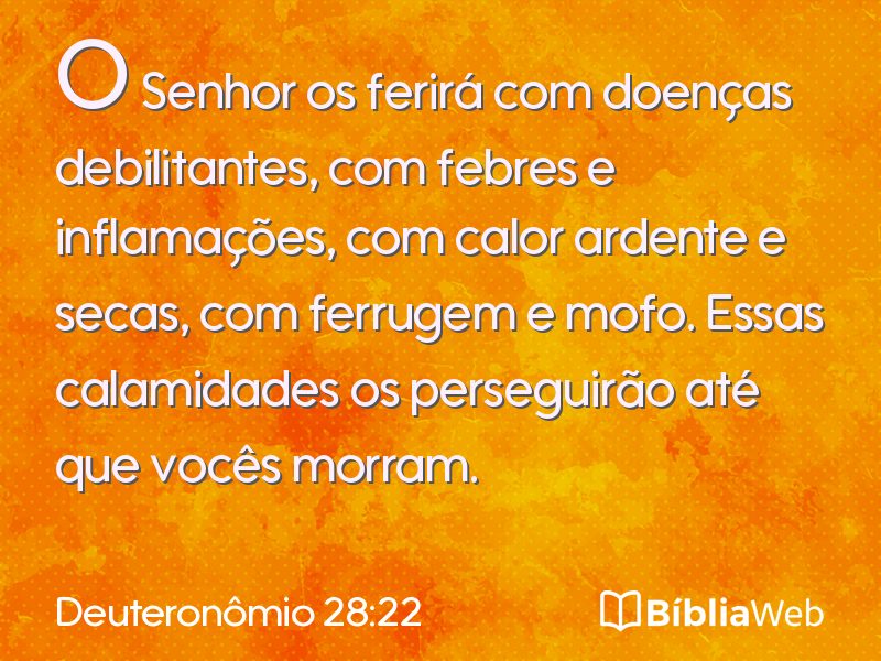 Deuteronômio 28:22 em imagem para compartilhar