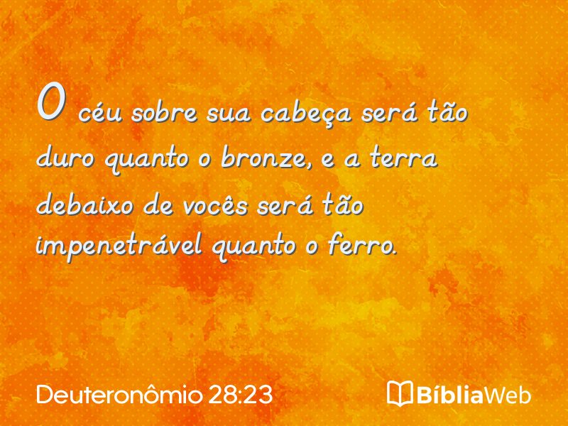 Deuteronômio 28:23 em imagem para compartilhar