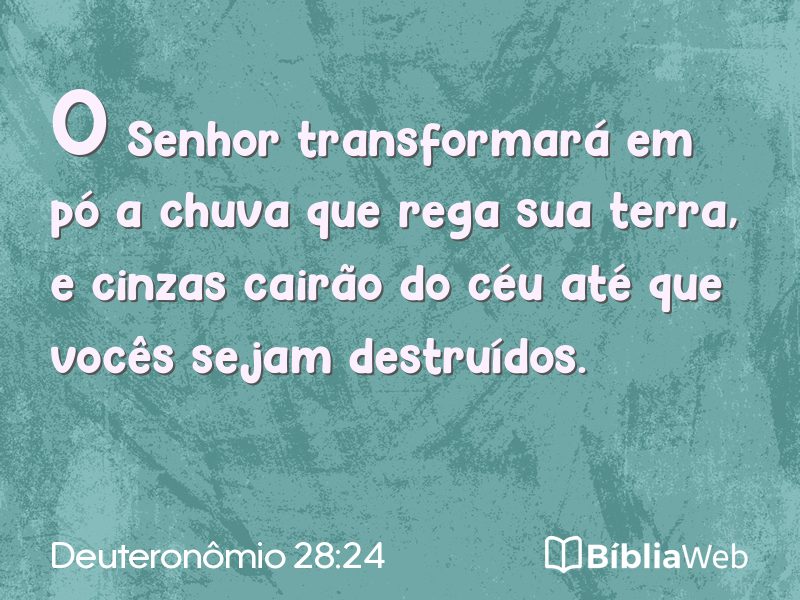 Deuteronômio 28:24 em imagem para compartilhar