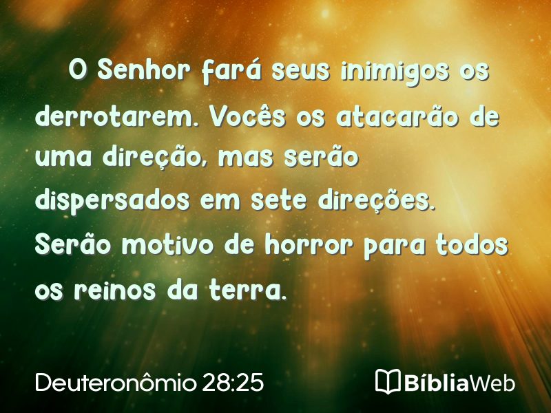Deuteronômio 28:25 em imagem para compartilhar