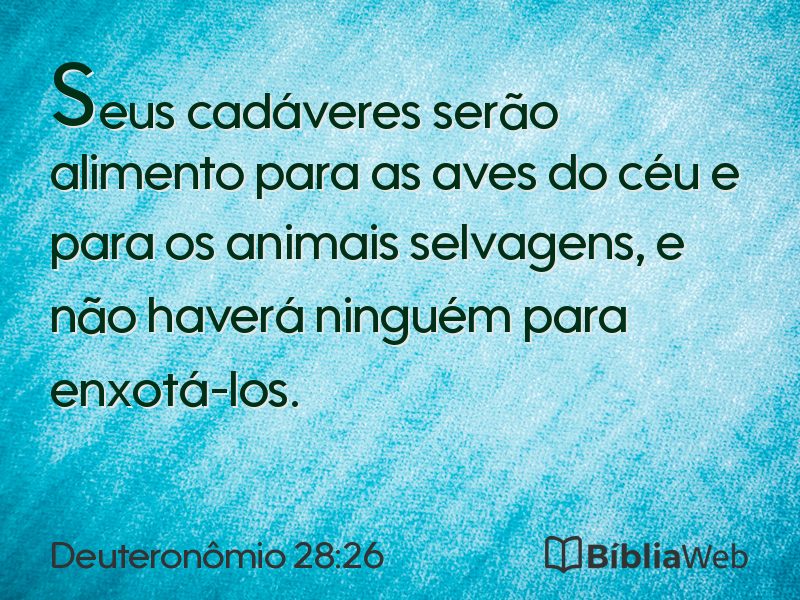 Deuteronômio 28:26 em imagem para compartilhar