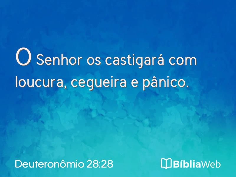 Deuteronômio 28:28 em imagem para compartilhar