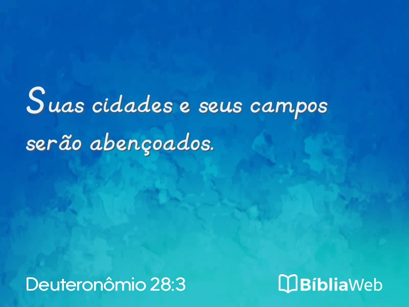 Deuteronômio 28:3 em imagem para compartilhar