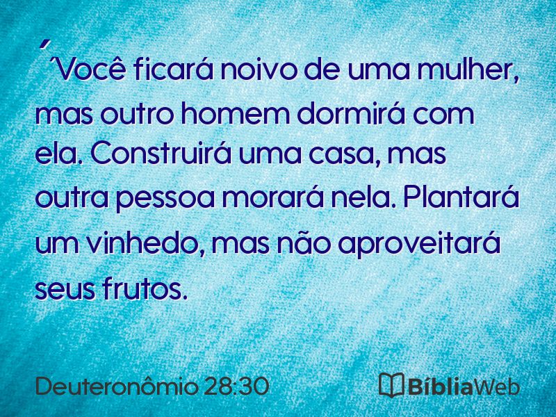 Deuteronômio 28:30 em imagem para compartilhar