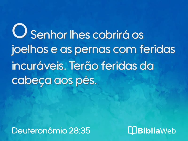 Deuteronômio 28:35 em imagem para compartilhar
