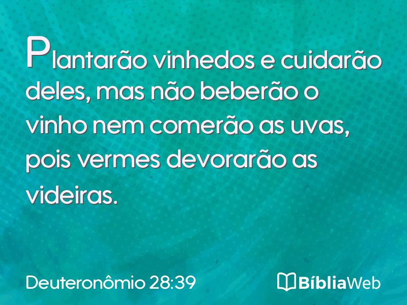 Deuteronômio 28:39 em imagem para compartilhar
