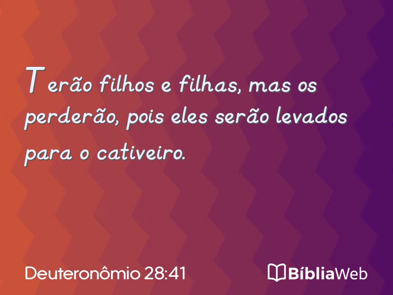 Deuteronômio 28:41 em imagem para compartilhar