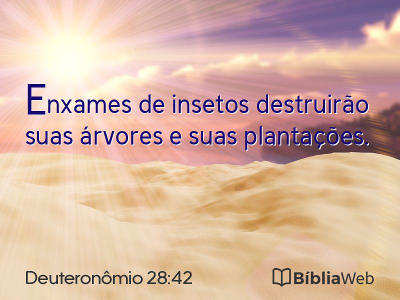 Deuteronômio 28:42 em imagem para compartilhar