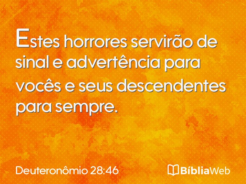 Deuteronômio 28:46 em imagem para compartilhar
