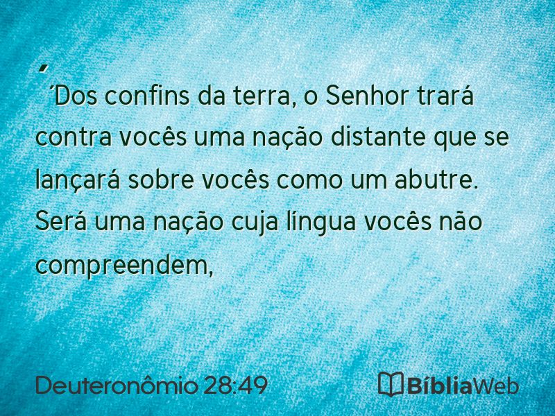Deuteronômio 28:49 em imagem para compartilhar