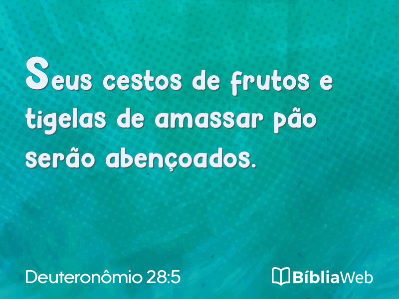 Deuteronômio 28:5 em imagem para compartilhar