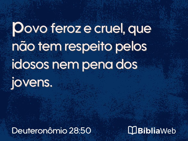 Deuteronômio 28:50 em imagem para compartilhar