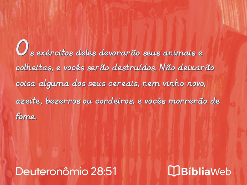 Deuteronômio 28:51 em imagem para compartilhar