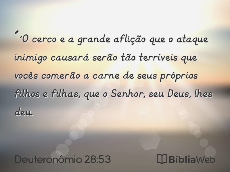 Deuteronômio 28:53 em imagem para compartilhar