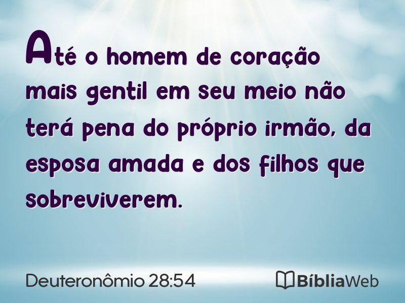 Deuteronômio 28:54 em imagem para compartilhar