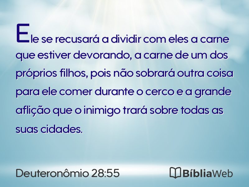 Deuteronômio 28:55 em imagem para compartilhar