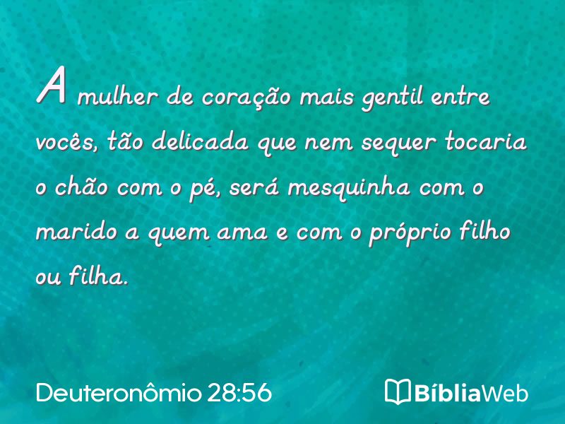 Deuteronômio 28:56 em imagem para compartilhar