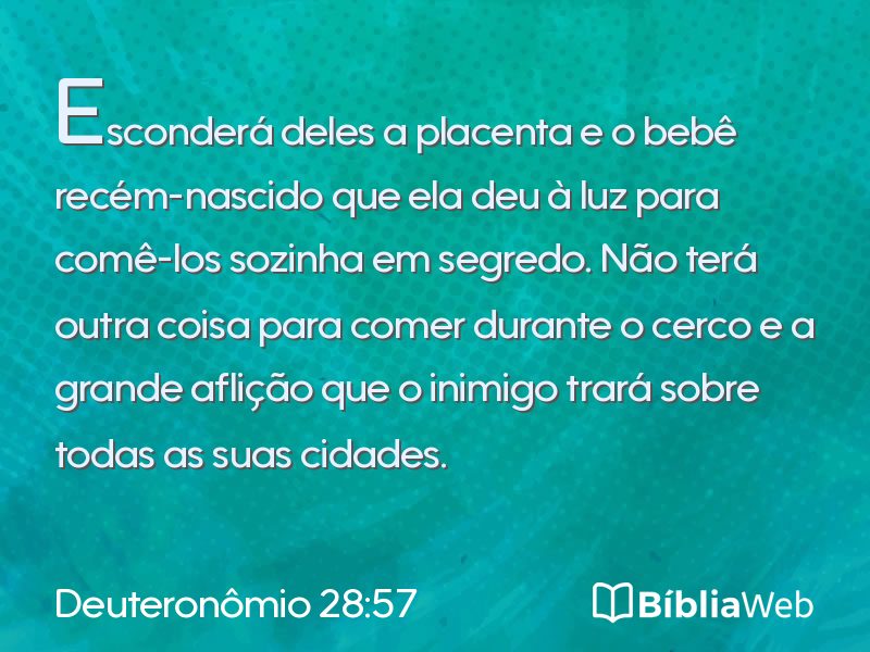 Deuteronômio 28:57 em imagem para compartilhar