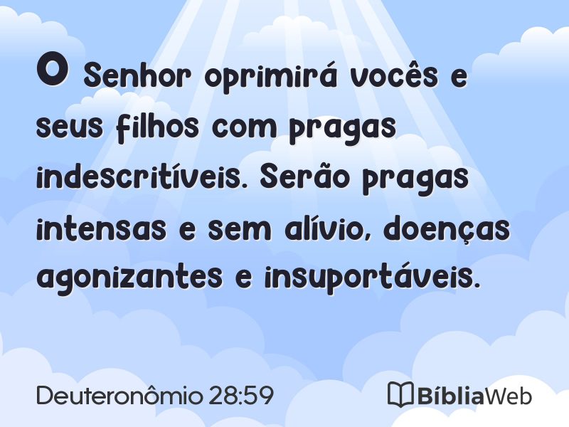 Deuteronômio 28:59 em imagem para compartilhar