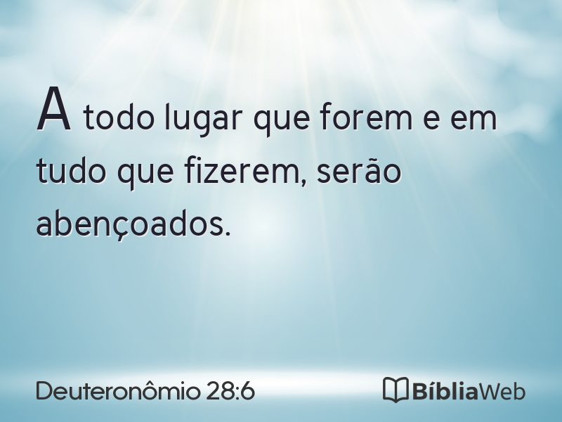 Deuteronômio 28:6 em imagem para compartilhar