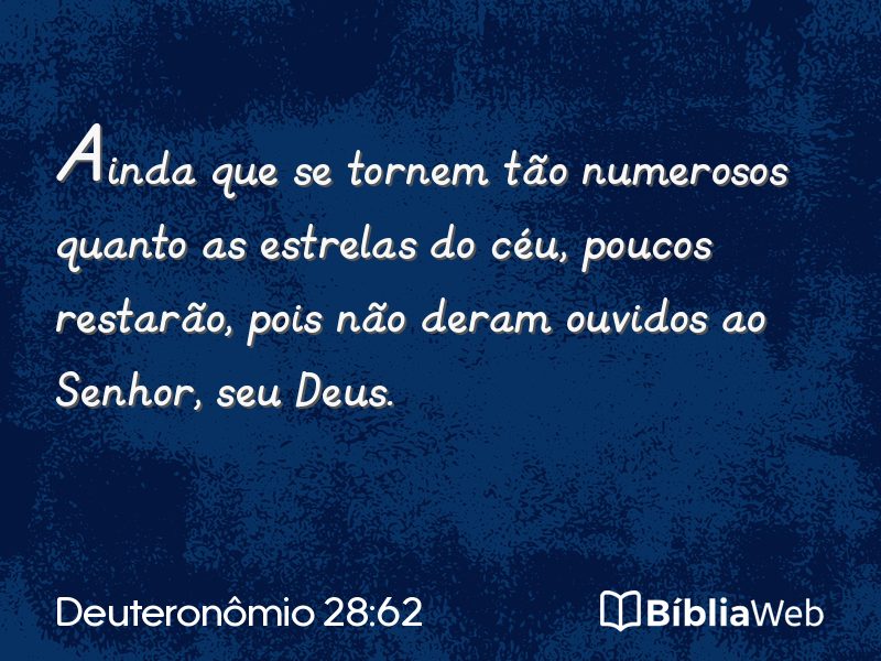 Deuteronômio 28:62 em imagem para compartilhar