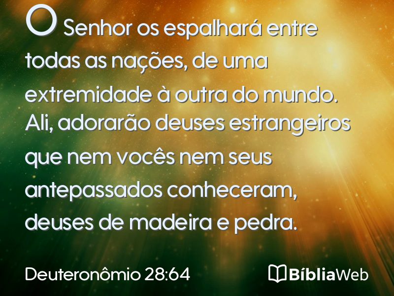 Deuteronômio 28:64 em imagem para compartilhar