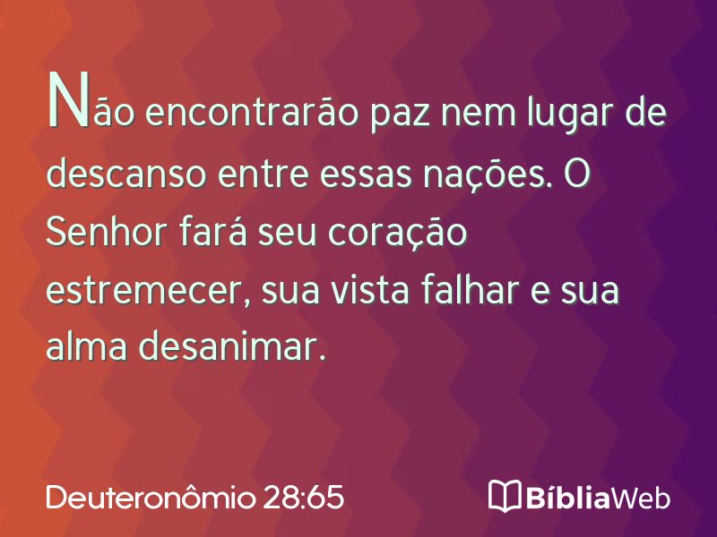 Deuteronômio 28:65 em imagem para compartilhar