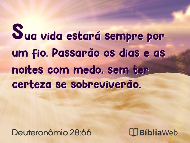 Deuteronômio 28:66 em imagem para compartilhar