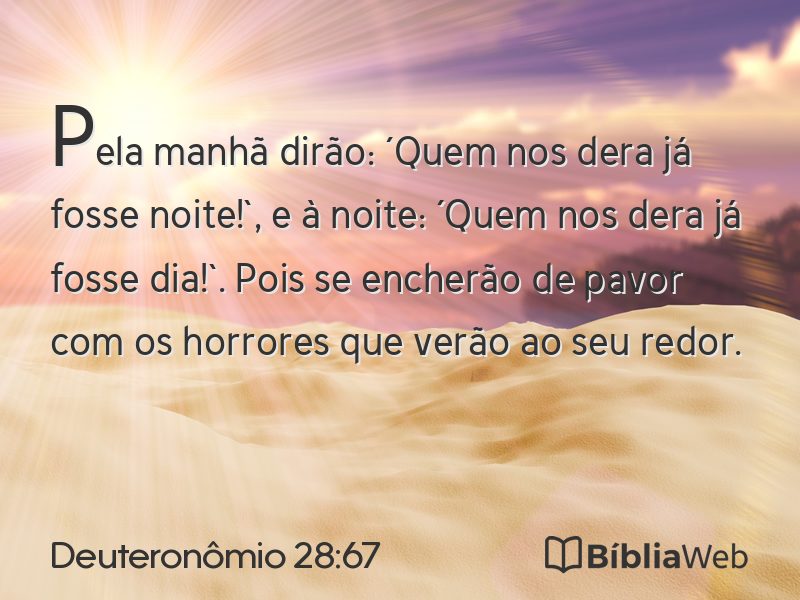Deuteronômio 28:67 em imagem para compartilhar