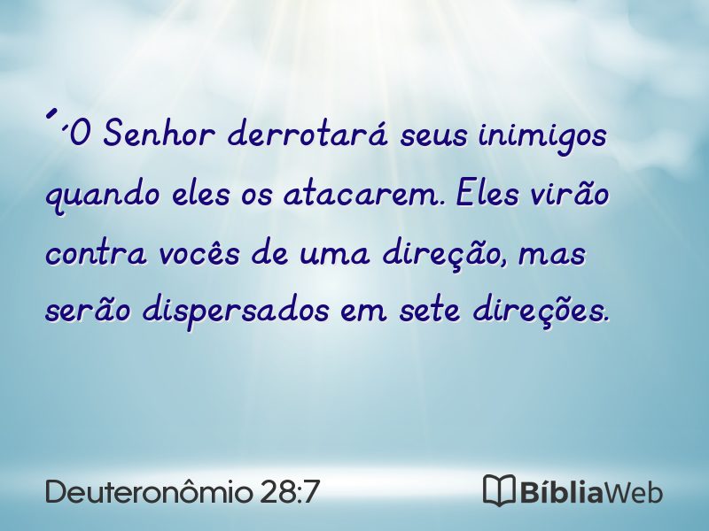 Deuteronômio 28:7 em imagem para compartilhar