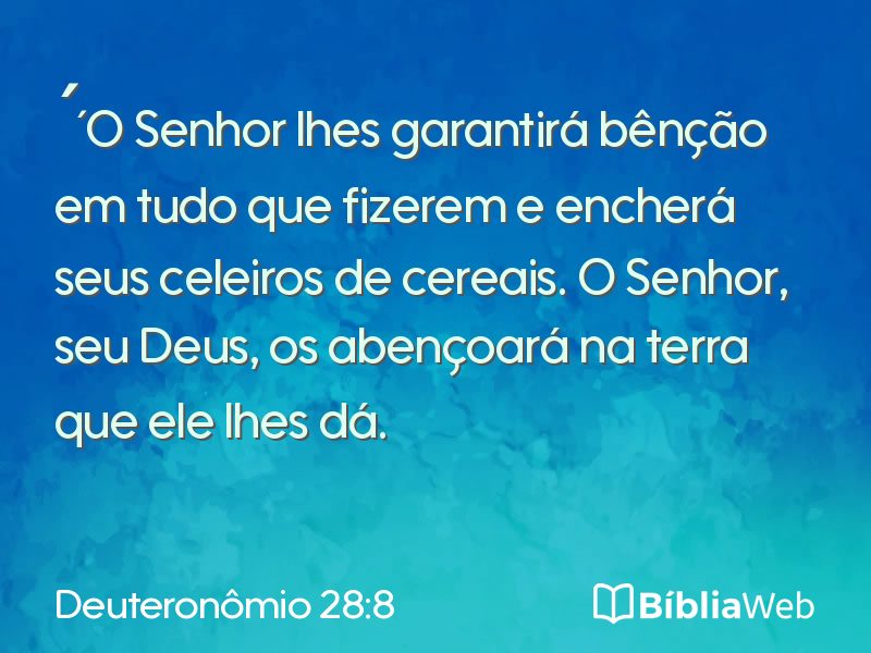 Deuteronômio 28:8 em imagem para compartilhar
