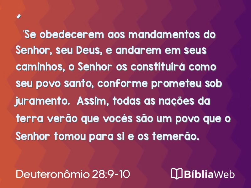 Deuteronômio 28:9-10 em imagem para compartilhar