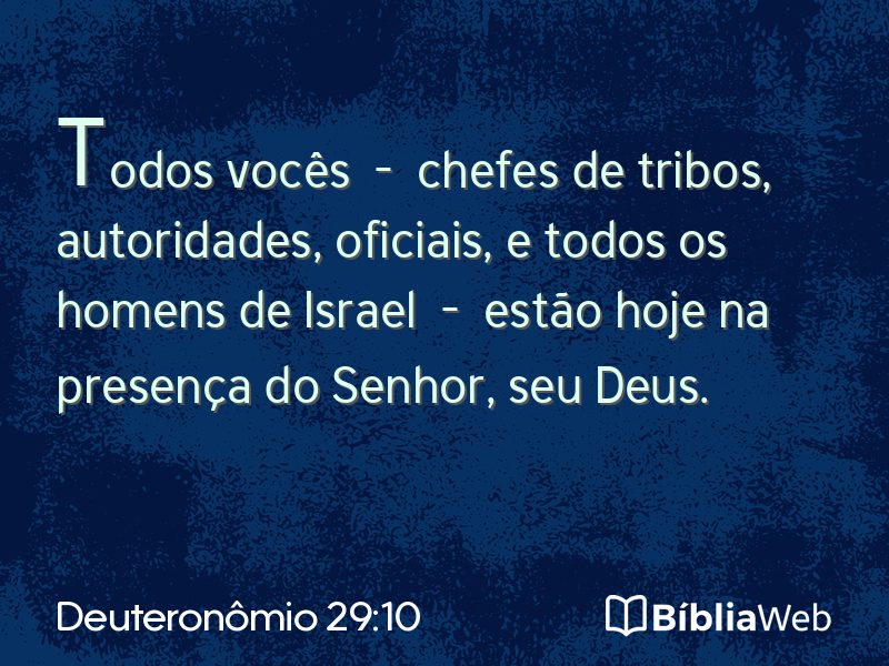 Deuteronômio 29:10 em imagem para compartilhar