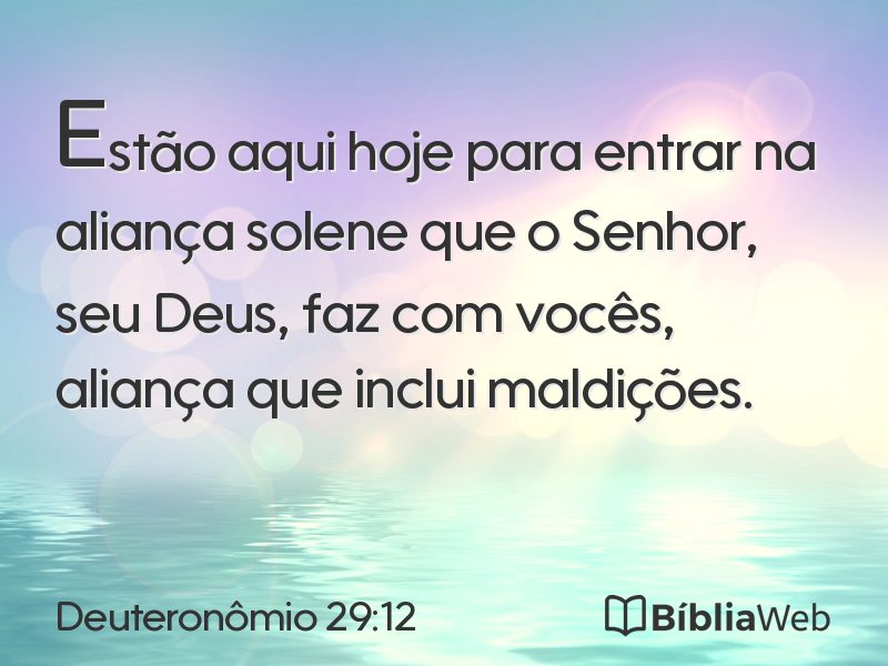 Deuteronômio 29:12 em imagem para compartilhar