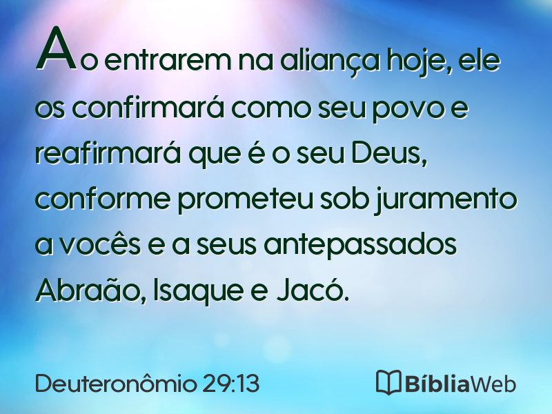 Deuteronômio 29:13 em imagem para compartilhar