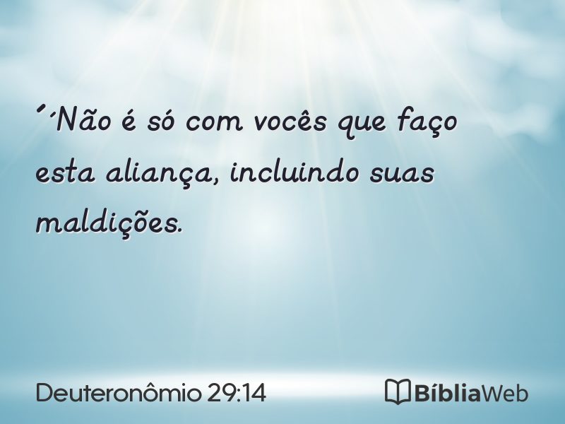 Deuteronômio 29:14 em imagem para compartilhar