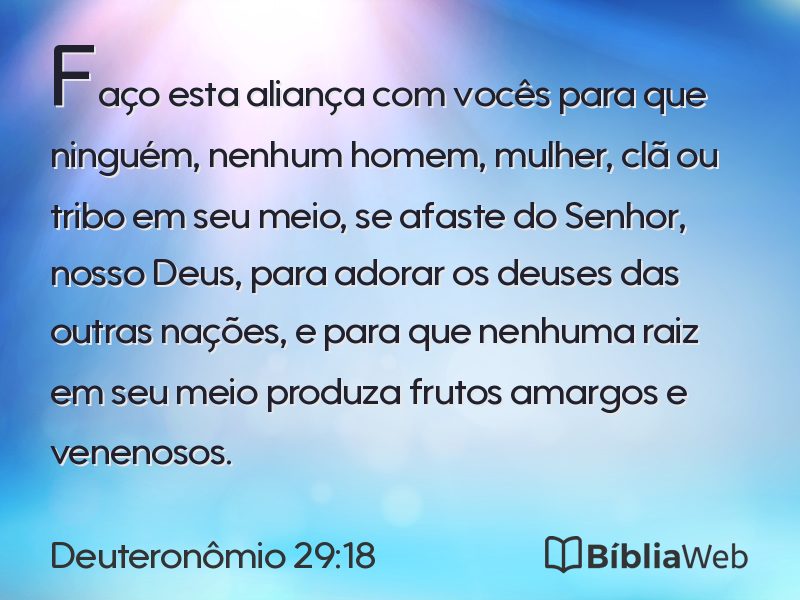Deuteronômio 29:18 em imagem para compartilhar
