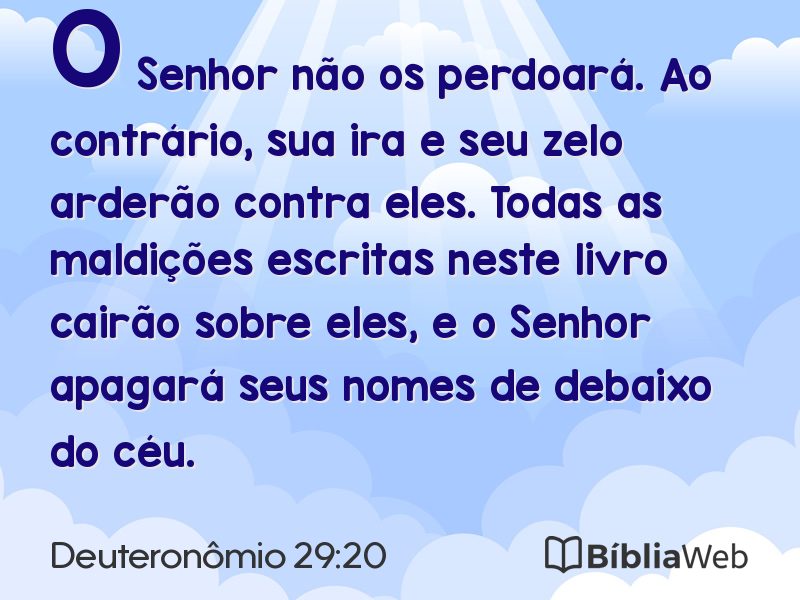 Deuteronômio 29:20 em imagem para compartilhar