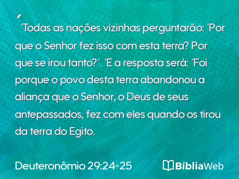 Deuteronômio 29:24-25 em imagem para compartilhar