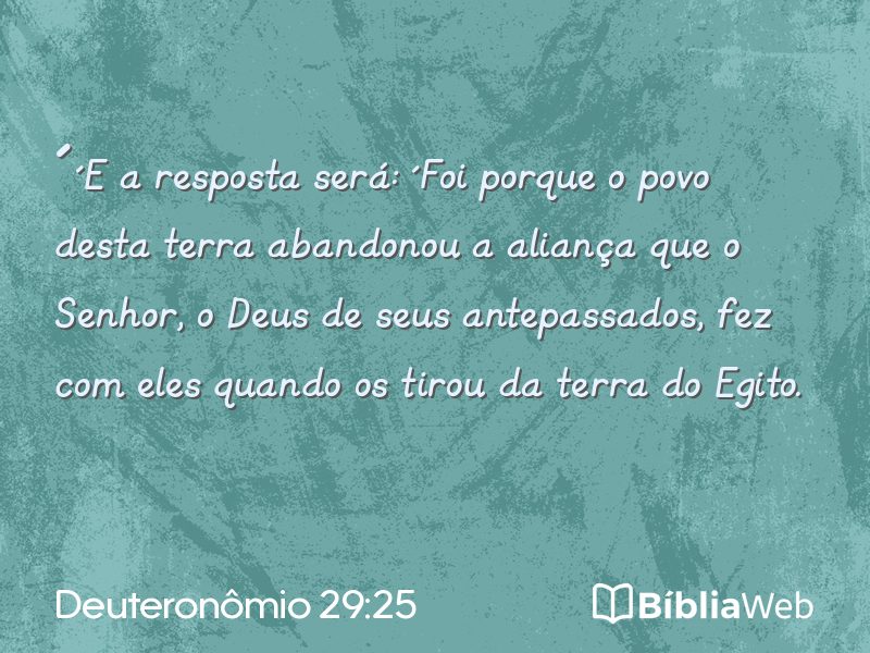 Deuteronômio 29:25 em imagem para compartilhar