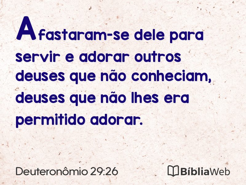 Deuteronômio 29:26 em imagem para compartilhar