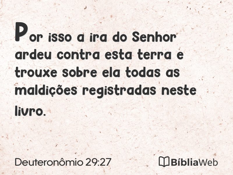 Deuteronômio 29:27 em imagem para compartilhar