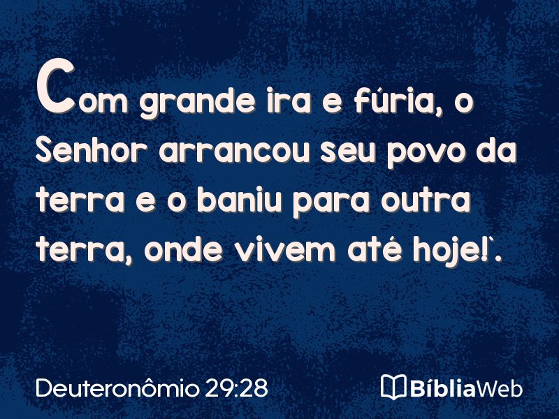 Deuteronômio 29:28 em imagem para compartilhar