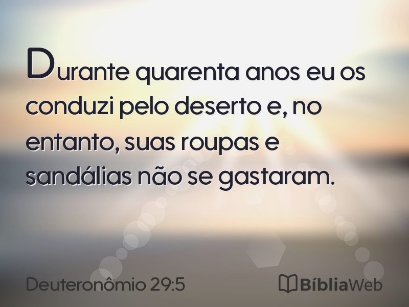 Deuteronômio 29:5 em imagem para compartilhar