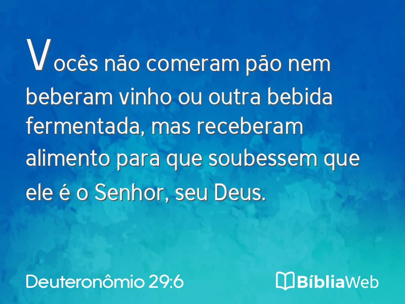 Deuteronômio 29:6 em imagem para compartilhar